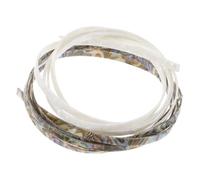 FUTUREORYY 2 Pcs Guitar Purfling Strips 1640x6x1.5mm Abalone Shell and White Iridescent Color Decorative Edge Binding for Acoustic, Classical, and Electric Guitar Body Trim Restoration