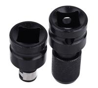FUTUREORYY 2 Pcs Impact Wrench Adapter Hexagon Socket Conversion Heads for Electric and Pneumatic Spanners Telescopic Spring Sleeve Designs for Drill and Ratchet Wrench Compatibility