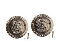 FUTUREORYY 2 pcs Vintage Pendant Light Plate Canopy with Hooks Metal Ceiling Light Fixture Covers Decorative Chandelier Canopy Antique Style Ceiling Fittings