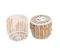 FUTUREORYY 2 Set Bird's Nest Material Bird Nests Bedding Nesting Materials for Birds Hummingbird House Canary Hanging Nest Garden Nest Birds Breeding Nests Parakeet Accessories Beige Jute