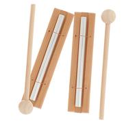 FUTUREORYY 2 Set Meditation Chimes with Mallets Durable and Hand Bells for Classroom Attention Mindfulness Yoga Prayer and Percussion Instrument for Early Childhood Music Learning
