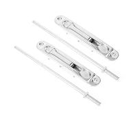 FUTUREORYY 2 Sets Heavy Duty Concealed Spring Bolt Stainless Steel Fire Door Latch Lock Durable Security Slide Lock for Internal Doors Easy Install Deformation Design