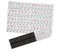 FUTUREORYY 2 Sheets Adhesive Piano Keyboard Stickers Notes Strip for Beginners Learning Music Safe Teaching Tool