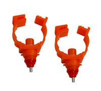 FUTUREORYY 20 Pcs Automatic Chicken Water Feeder with Screw Style Nipples Red Poultry Drinker for Hens Ducks Geese Broilers and Game Birds Convenient Bucket Attachment Design