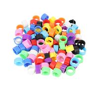 FUTUREORYY 200pcs Multi-color Numbered Clip-on Poultry Leg Rings 8mm for Chicken and Pigeon Identification Bird Tracking Ankle Bands Suitable for Small Birds