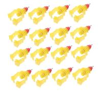 FUTUREORYY 20pcs Chicken Water Feeder Spring Clip Style Automatic Poultry Drinker for Chickens Ducks Quails Yellow Poultry Waterer Random Color