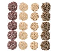 FUTUREORYY 20pcs Natural Handmade Rattan Willow Balls for Small Pets Chew for Rabbits Hamsters Chinchillas Indoor Outdoor Mental Stimulation Teeth Grinding Supplies