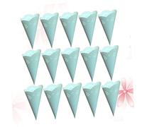FUTUREORYY 20PCS Paper Confetti Holders Craft Petal Cones for Wedding Party Decorations Blue Design Easy to Fold DIY for Classic Vintage Events