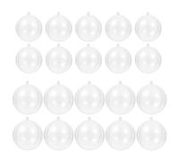 FUTUREORYY 20pcs Plastic Fillable Christmas Balls Set, High Transparency Ps Material, 8cm 12cm Hanging Ornaments for Christmas Tree Decoration and Holiday DIY