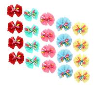 FUTUREORYY 20Pcs Small Dog Hair Bows Reusable Decorative Pet Headbands Lightweight Halloween Grooming Bows Accessories for Puppies Cats Rabbits Random Colors Random Color