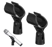 FUTUREORYY 2pcs Adjustable Angle Microphone Stand Clip Build Mic Holder for Gaming Secure Clamp Adapter
