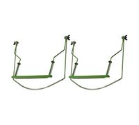 FUTUREORYY 2pcs Adjustable Green Harmonica Neck Holder Harp Rack for Musicians Ergonomic Metal Frame for Precise Mouth Organ Alignment Performance and Practice