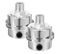 FUTUREORYY 2pcs Air Compressor Silencer 1/4" Thread Oil-Less Air Pump Muffler Industrial for Compressor Replacement Parts