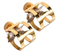 FUTUREORYY 2pcs Alto Saxophone Mouthpiece Ligature Metal Clip Secure Fit Sax Head Clip for Musical Events High Abrasion Resistance Saxophone Parts Fast Removal and Refitting Accessory