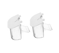 FUTUREORYY 2pcs Bird Cage Hanging Feeder Cups with Spill-proof Food Container for Parrots Cockatiels and Pigeons, Reusable External Bird Food Holder Suitable for Cage Feeding