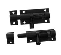 FUTUREORYY 2pcs Black Metal Slide Bolt Door Latches Heavy Duty Security Locks for Gate Entry Barn Doors Homes Studies and Bathrooms Easy Installation with High Hardness and Smooth Polished