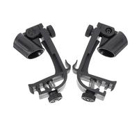 FUTUREORYY 2pcs Black Microphone Holders Plastic Drum Clip Mic Stand Clips for Wireless Handheld Mics with Adhesive Backing for Secure Instrument Support