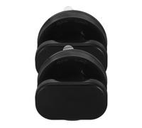 FUTUREORYY 2pcs Black Small Suction Cup Armrest Pull Handles for Glass Bathroom Doors Stick on Cabinet Knobs and Refrigerator Door Pulls Push Pocket Handles for Kitchen and Toilet Cabinet