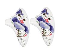FUTUREORYY 2pcs Blue and White Ocarina Ocarina Instrument for Beginners Long Mouth Design Ceramic Flute C Key Tone for Musical Practice and Party Favors