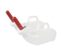 FUTUREORYY 2pcs Calf Feeding Bottles with Handle and Reusable Silicone Nipples Capacity Livestock Milk Feeder for Sheep Goats and Farm Use Anti-Biting Teats for Efficient Feeding