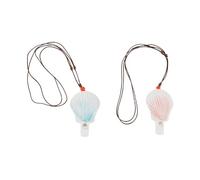 FUTUREORYY 2pcs Cartoon Ceramic Bird Water Whistles with Shell Design in Pink and Blue - Musical Mouth Noisemakers for Birthday Parties, Carnivals, and Outdoor Fun