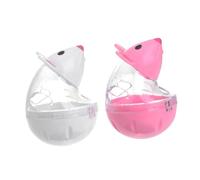 FUTUREORYY 2pcs Cat Toys Interactive Pet Feeder Food Automatic Leakage Snack Dispenser Artificial Mouse Shape Rolling Toy for Indoor Cats Adult