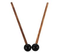 FUTUREORYY 2pcs Chicken Wing Wood Drum Mallets with Rubber Bell Heads for Steel Tongue Drum Xylophone and Hollow Percussion Instrument Accessories