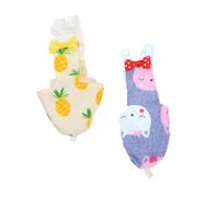 FUTUREORYY 2Pcs Creative Breathable Pet Bird Diapers with Fashion Bow Design Washable Urine Pads for Budgie Love Birds Cockatiel and Similar Parrots Daily Wear Protective Pet Clothes