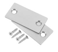 FUTUREORYY 2pcs Door Hinge Filler Plates for Door Hole Repair Latch Strike Plate Easy Installation Edge Cover Security Enhancement