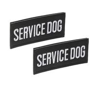 FUTUREORYY 2pcs Embroidered Service Dog Harness Polyester Comfortable Fit for Small to Large Pets for Training Walking Travel Stylish Appliques