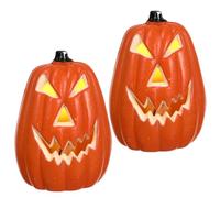 FUTUREORYY 2Pcs Halloween Pumpkin Light Decorative Table Lamp for Indoor Festival Use Pumpkin Decor Bright Colored Halloween Home Decorations