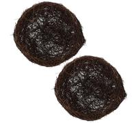 FUTUREORYY 2pcs Handmade Rattan Bird Nest Breathable Artificial Birdhouses for Small Parakeets Finches and Hummingbirds Decorative Nest Boxes for Garden Patio Easter Christmas and Home Crafts