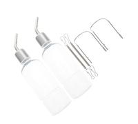 FUTUREORYY 2PCS Hanging Pet Water Bottles with Stainless Steel Nozzle Water Dispensers for Rabbits Chinchillas Guinea Pigs Transparent Plastic Design with Easy Installation Accessories