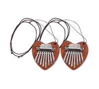 FUTUREORYY 2pcs Heart Shaped Thumb Piano Portable Mini Kalimba Tone Beginner Friendly Finger Instrument for Adults and Easy to Play Musical Parties and Travel