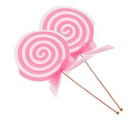 FUTUREORYY 2pcs Large Simulation Lollipop Model Photography Props Bright Red Candy Decoration for Photo Studio Scene Decor Craft
