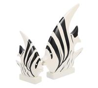 FUTUREORYY 2Pcs Mediterranean Style Fish Adornment Striped Fish Decoration for Home Office Room and Balcony and Stable