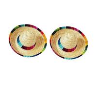 FUTUREORYY 2pcs Mini Hat Hair Hoop Small Size Adorable Headwear Headdress with Random Pattern for Small Dogs Party Supplies