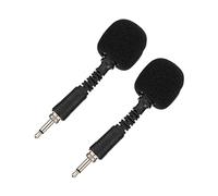 FUTUREORYY 2pcs Mini Noise Reduction Microphones with Threaded Plug, Portable Wired Condenser Mics for Voice Recording, Live Streaming, Singing on PC and Mobile Devices