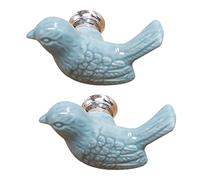 FUTUREORYY 2Pcs Modern European Style Ceramic Drawer Knobs Single Hole Closet Pull Bars in Silver and Decorative and Easy to Install Handles for Cabinets and Closets