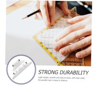 FUTUREORYY 2pcs Multi-purpose Rolling Parallel Ruler for Drawing and Design Plastic Scale Tool for Accurate Angle Depth and Horizontal Measurement for Students Engineers and Office Use