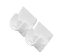 FUTUREORYY 2pcs No Drilling Adhesive Shower Curtain Rod Holders Heavy Duty Tension Rod Brackets for Bathroom Wall Mount Support Stick Holder