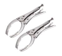 FUTUREORYY 2pcs Oil Filter Pliers Wrench with Long Handles for Extra Leverage Durable Premium Maintenance Tool for Engine Oil Filter Removal and Grip