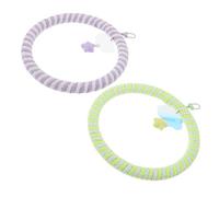 FUTUREORYY 2pcs Parrot Rope Perch Swing Ladder with Cloud Pendant for Climbing and Chewing Interactive Bird Cage for Lovebird Conure Cockatiel Muscle Development and Coordination Enhancement