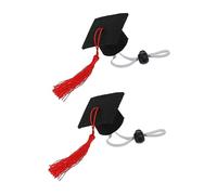 FUTUREORYY 2Pcs Pet Graduation Hat Set with Tassel Adorable Party Costume for Dogs Cats Fits for Graduation Celebrations Creates Unforgettable Memories