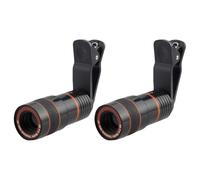 FUTUREORYY 2pcs Phone Lens with Clamp Abs Material Lightweight Clip on Phones Lens Beautiful Appearance Image for Forestry Management and Geological Exploration