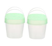 FUTUREORYY 2pcs Portable Pet Carrying Cases for Small Animals Medium Green Reptile Boxes Easy to Carry for Travel Picnics and Outdoor Adventures