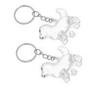 FUTUREORYY 2pcs Portable Transparent Dog Hair Keepsake Box Keychain Puppy Fur Storage Case for Pet Hair Collection and Organization Lightweight Memorial Pendant for Dog and Cat Owners