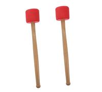 FUTUREORYY 2pcs Red Percussion Mallet Sticks Wood Drumsticks for Drumming Music Instrument Accessories for Students and Professionals to Enhance Rhythm Skills