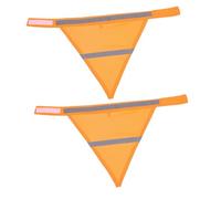 FUTUREORYY 2pcs Reflective Dog Safety Scarves High Visibility Triangle Bandana for Neck Circumference Easy Care Material
