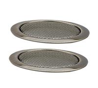 FUTUREORYY 2pcs Resonator Guitar Soundhole Covers Small Sound Hole Inserts Metal Grille Screens for Dobro Resonator Guitars Acoustic Soundhole Accessories
